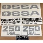 OSSA TR80 250 GRIPPER Tank & Side Panel Sticker Kit Twinshock Trials